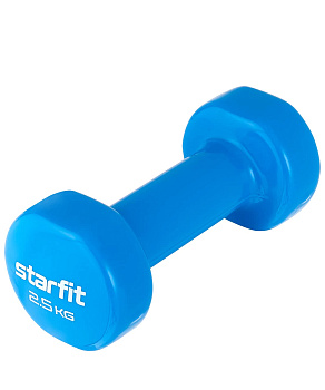 Гантель виниловая STARFIT DB-101 2,5 кг, синий
