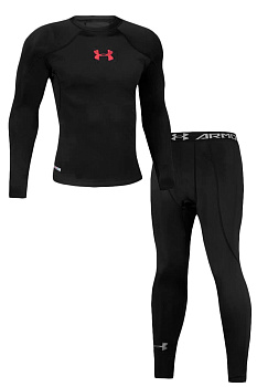 Термобелье UArmour X ColdGear Compression Mock Black / Red