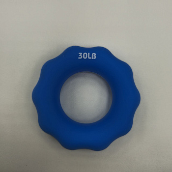 Эспандер кистевой 53K/27 кольцо, силикогель, d=8,8 см, 30 кг, синий