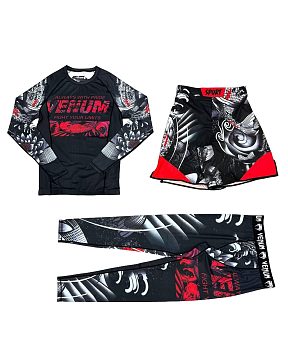 Костюм для тренировок 3 в 1 Venum Black / Red / White