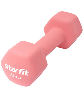 Гантель неопреновая STARFIT DB-201 3 кг, коралловый