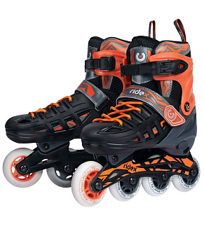 Коньки-ролики раздвижные RIDEX Hot Black / Orange