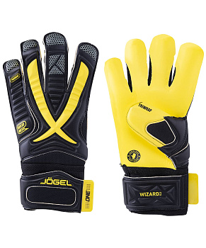 Перчатки вратарские Jogel ONE Wizard SL3 Roll-hybrid Black / Yellow