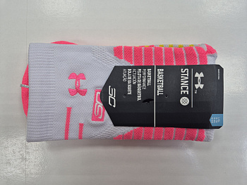 Носки спортивные UArmour X Basketball 50228M359 U White / Pink