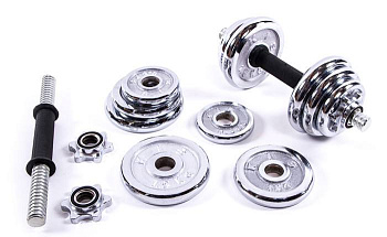 Гантели наборные SC-80003 12.5 кг * 2 = 25, хромированные