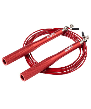 Скакалка скоростная STARFIT RP-302 металл, 3 м, с подшипниками и шарнирами, красный