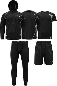 Костюм для тренировок 5 в 1 Puma Sport 408A210103 Black / Gray