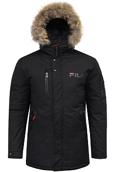 Куртка утепленная Fila 83760A145876 Elongated Black / Natural Fur