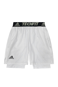 Шорты спортивные Adidas Performance TechFit White / Black