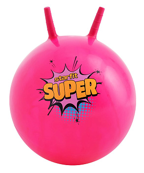 Фитбол детский с рожками STARFIT GB-406 45 см, 500 гр, антивзрыв, розовый