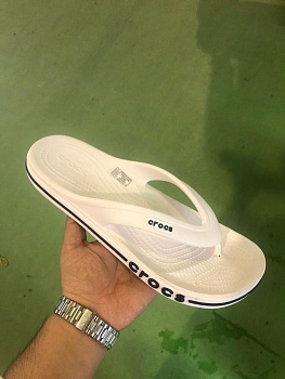 Сланцы Crocs Bayaband Flip White / Dark Blue