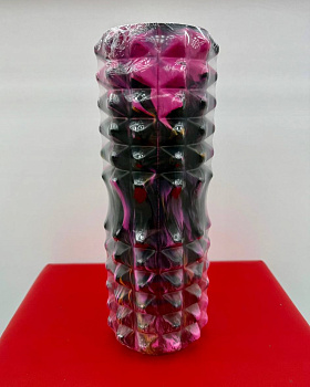 Ролик массажный 53K/27 EVA/PVC, 33x14 cм, черно-розовый