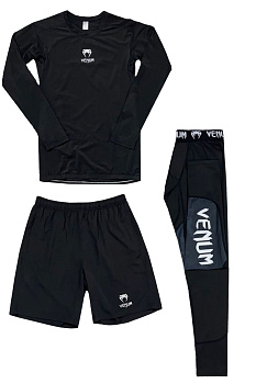 Костюм для тренировок 3 в 1 Venum Authentic Fight Week Black