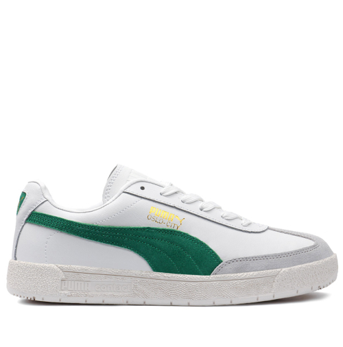 Кеды Puma Oslo-City Trainers Leather White / Green / Gray