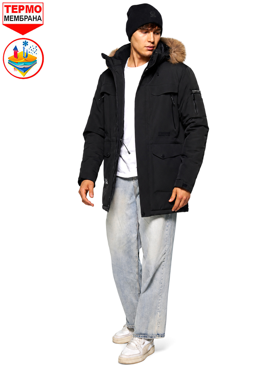 Арктическая парка Azimuth Elongated Protex 123/22937 Black / Natural Fur