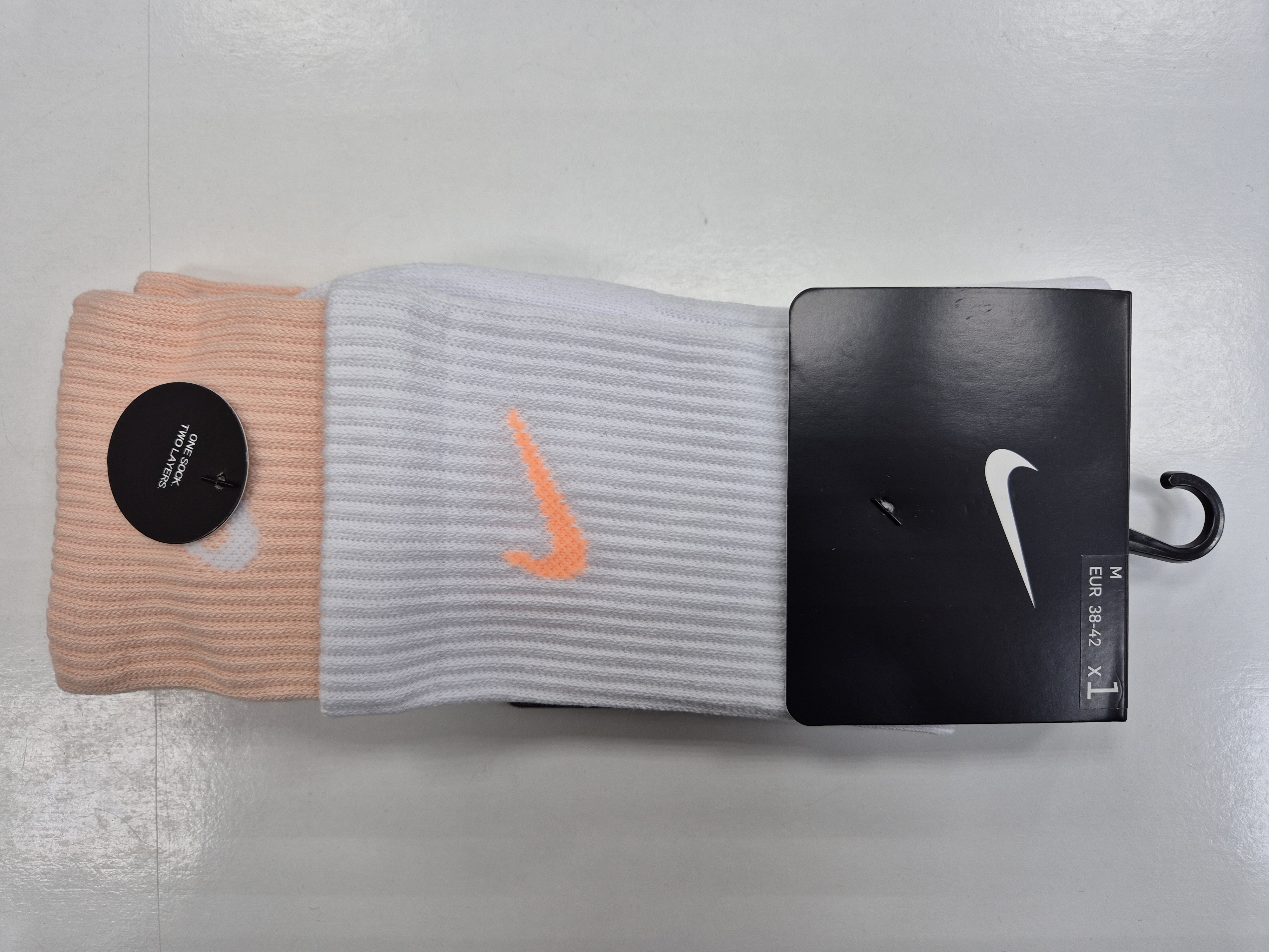 Носки спортивные Nike Dri-Fit 503DD2795 U White / Peach