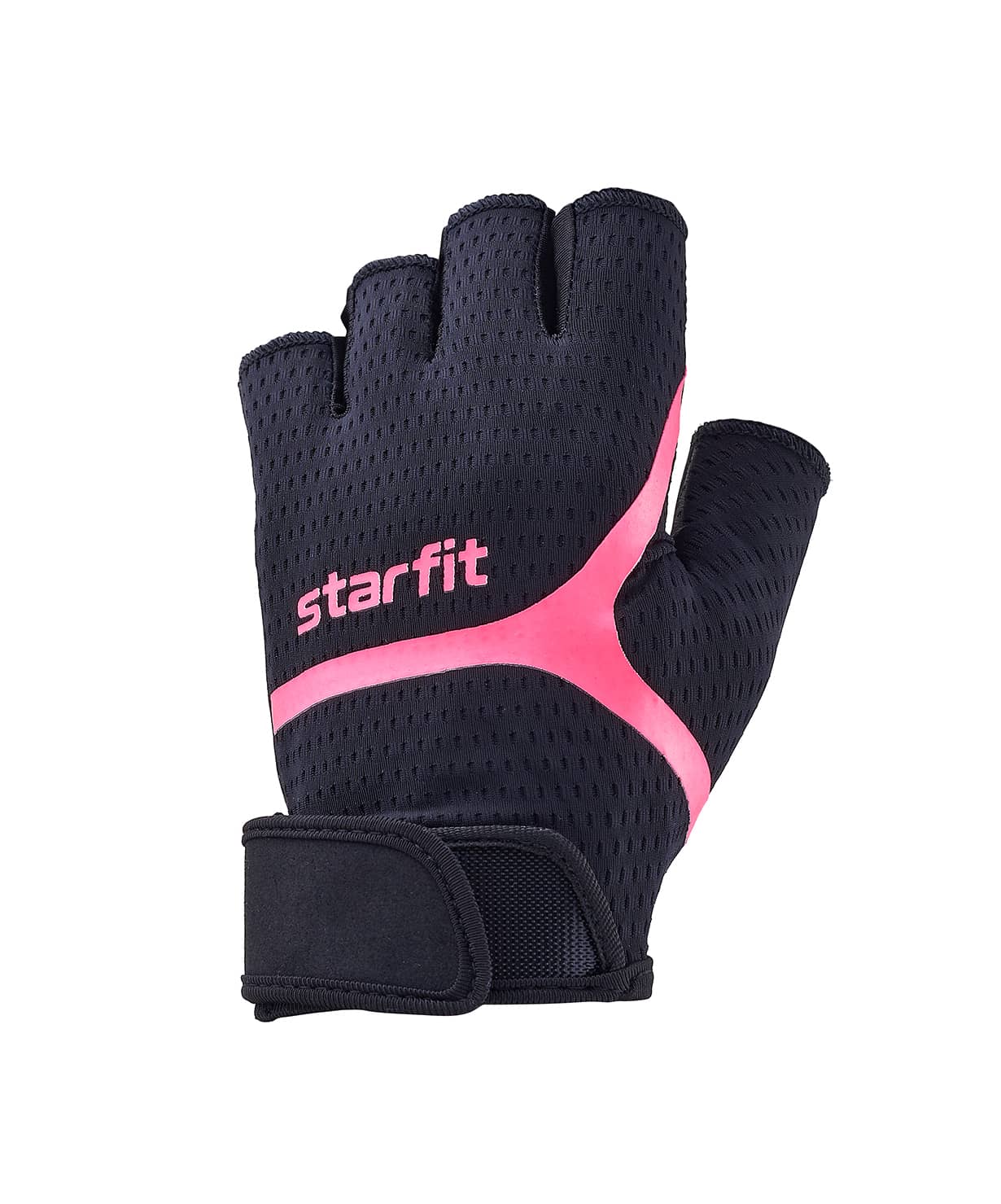 Перчатки для фитнеса Starfit WG-103, черный / малиновый