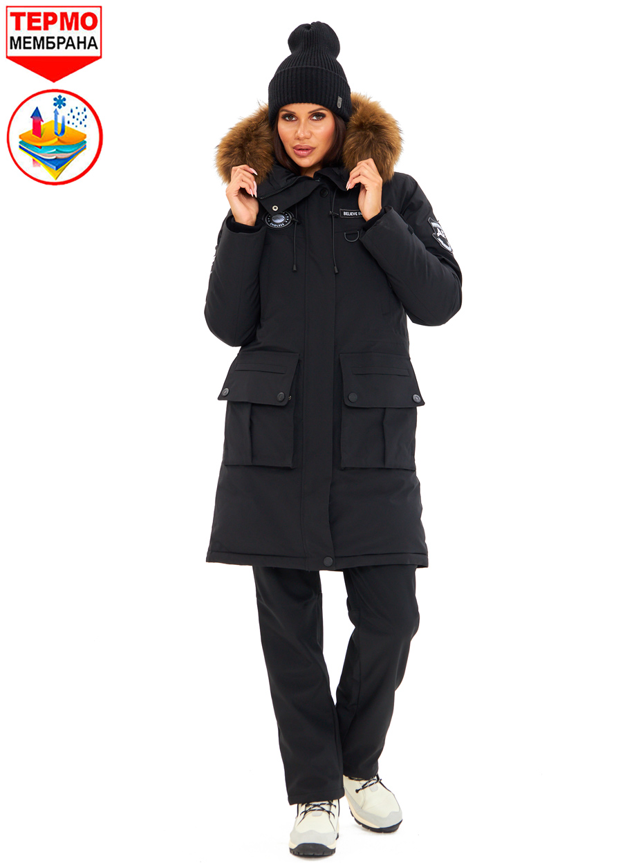 Арктическая парка Alpha Endless Frozen Metropolis Black / Natural Fur
