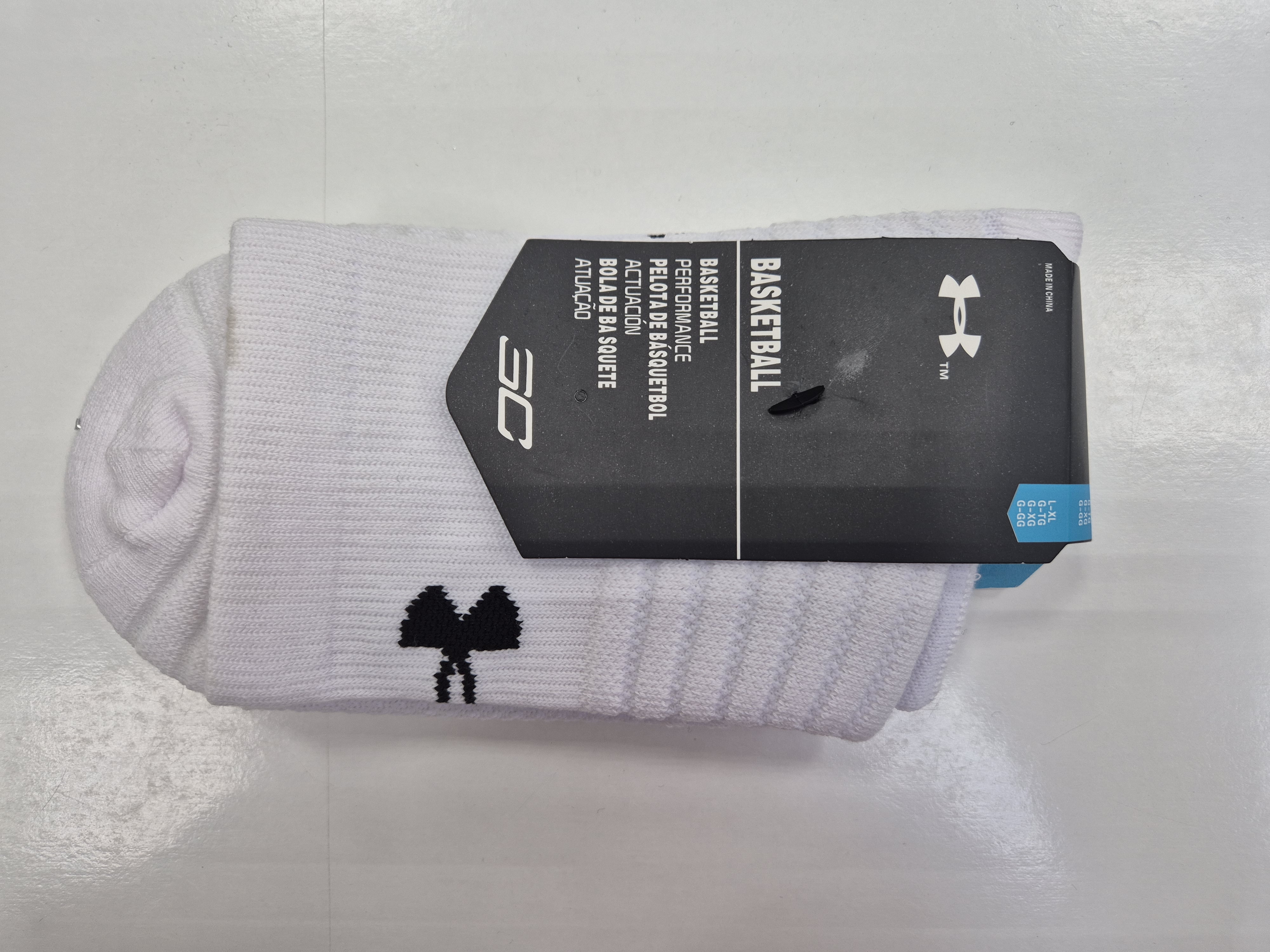Носки спортивные UArmour X Basketball 50228A581 White / Black