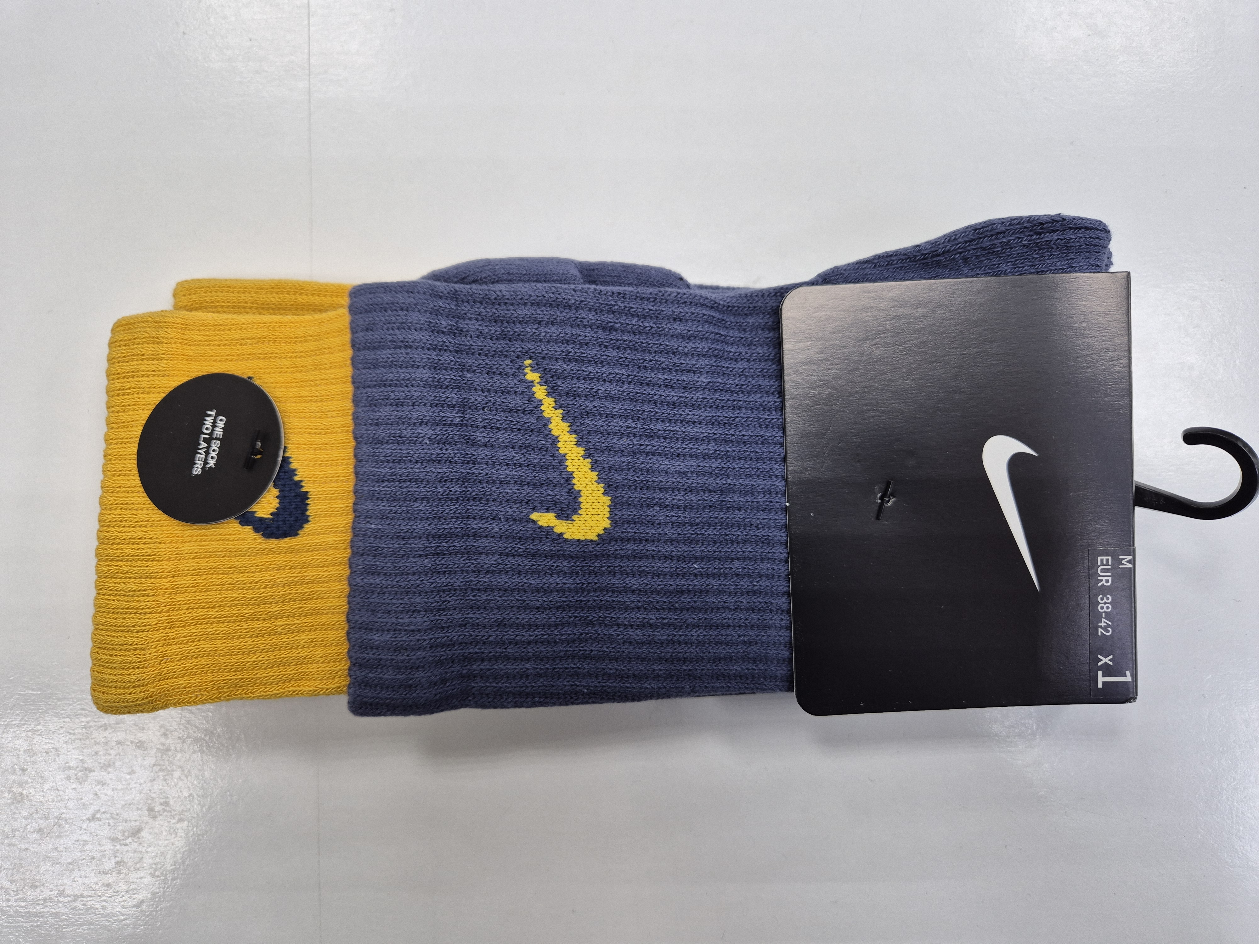 Носки спортивные Nike Dri-Fit 503DD2795 U Dark Blue / Yellow