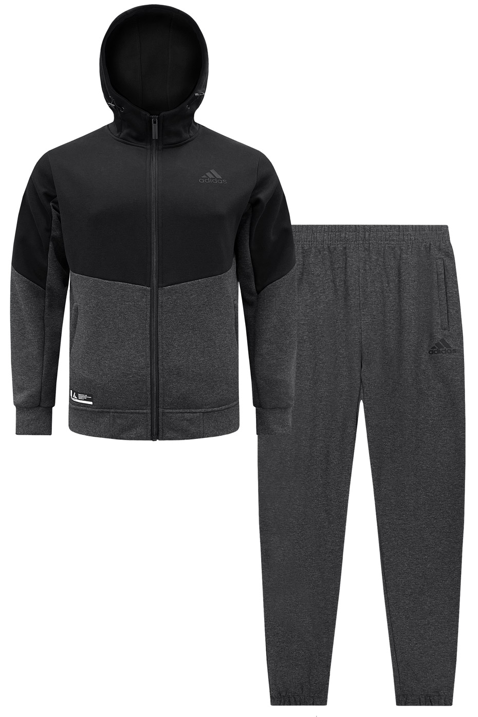 Костюм утепленный Adidas Performance Fleece Black / Melange D Gray