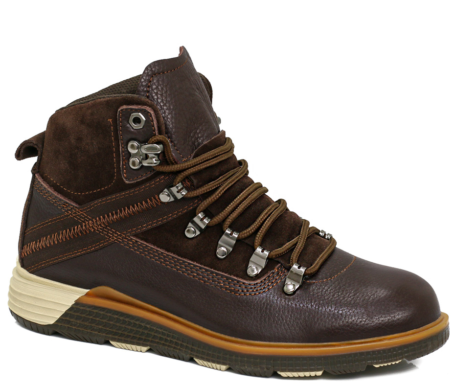 Ботинки CAT T-1363 Leather Dark Brown