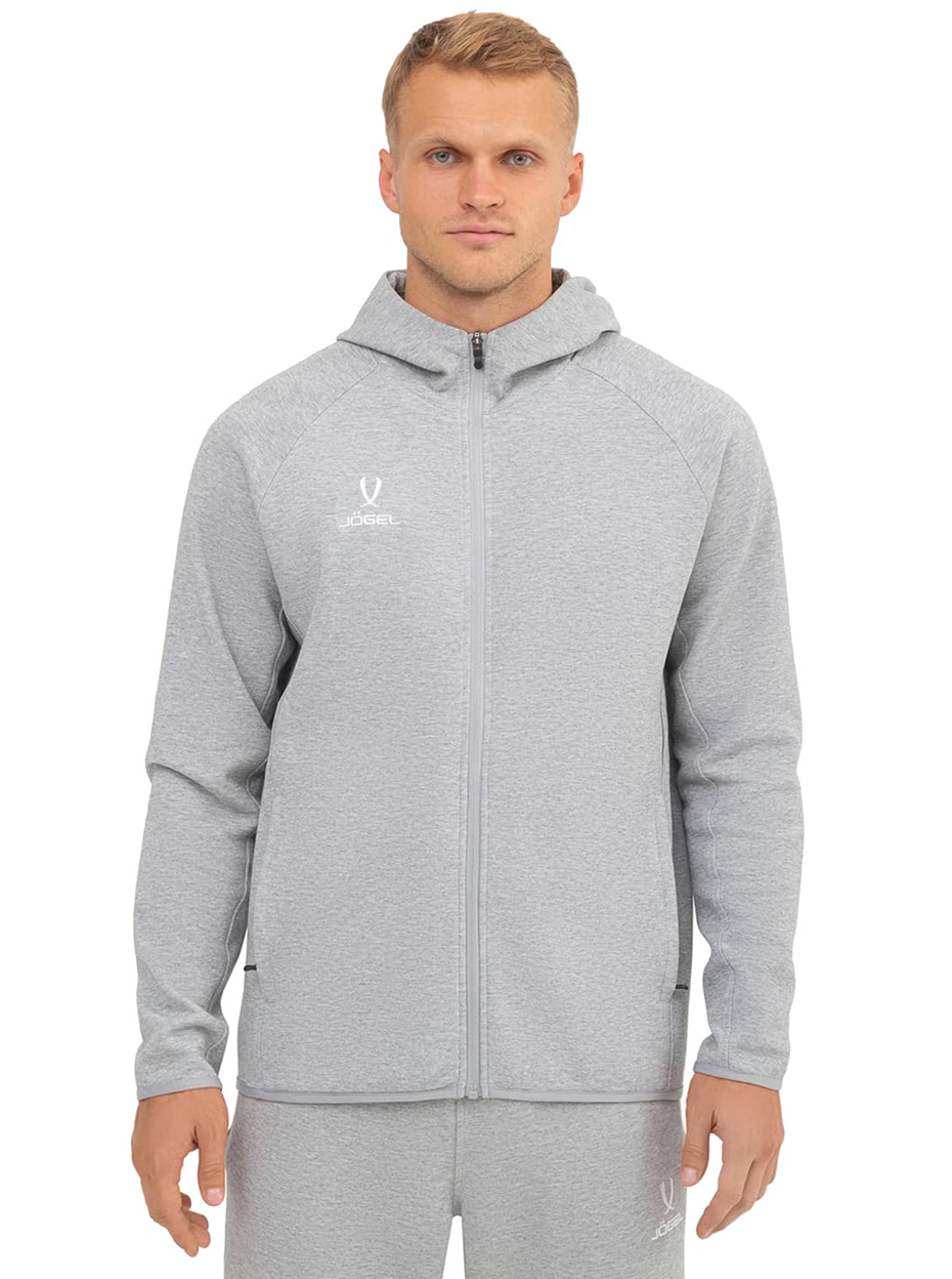 Худи на молнии Jogel ESSENTIAL Athlete Hooded FZ Jacket Melange Gray