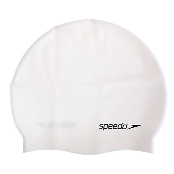 Шапочка для плавания SPEEDO Plain Flat Silicone Cap White, силикон