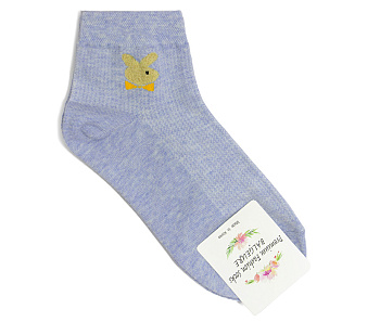 Носки женские Balceure PFS 3D Bunny Blue (голубые)