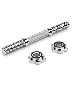 Гриф гантельный STARFIT BB-107 35 см, d=25 мм, металлический, хромированный