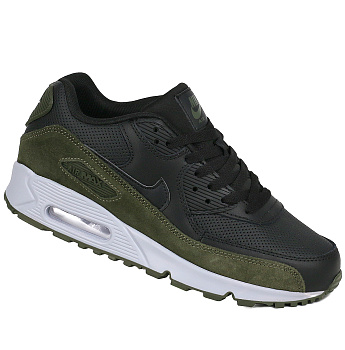 Кроссовки Nike Air Max 90 Leather / Suede Black / Green