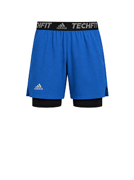 Шорты спортивные Adidas Performance TechFit Blue / Black