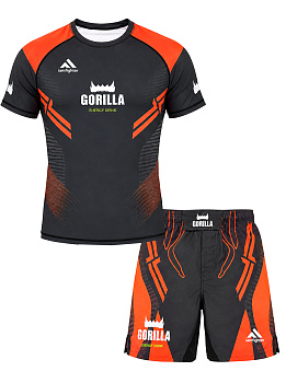 Костюм для тренировок 2 в 1 Gorilla Energy Drink D Grey / Orange