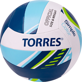 Мяч волейбольный любительский TORRES Simple Color Blue / Green