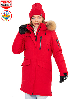 Арктическая парка Azimuth 123/22931 Red / Natural Fur