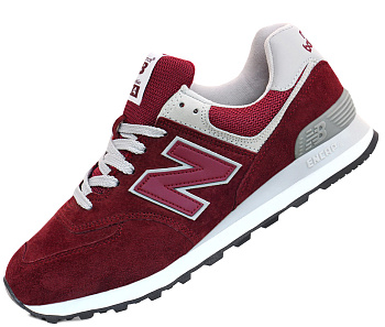 Кроссовки New Balance 574 Classic Suede Unisex Vinous / Gray