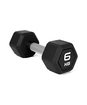 Гантель гексагональная STARFIT DB-301PRO 6 кг, обрезиненная, черный