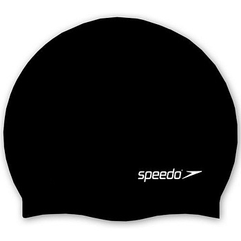 Шапочка для плавания SPEEDO Plain Flat Silicone Cap Black Junior, силикон