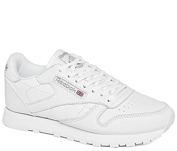 Кроссовки Reebok Classic Sport Leather White / Logo Red