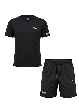 Костюм шорты с футболкой Nike Just Do It Black / Black