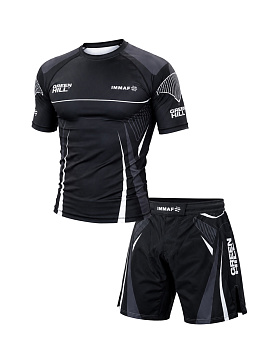 Костюм для тренировок 2 в 1 Green Hill Immaf Black / Grey