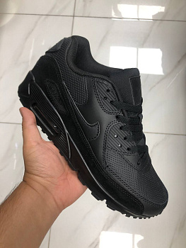 Кроссовки Nike Air Max 90 Leather / Suede All Black
