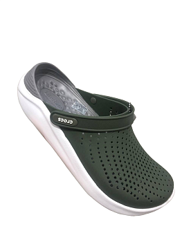 Сабо Crocs LiteRide Clog Dark Khaki / Grey / White