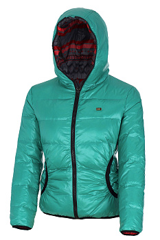 Пуховик Avecs 2013519 Turquoise / Coral