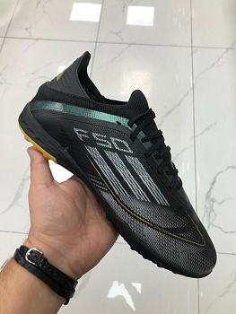 Бутсы многошиповые Adidas Performance F50 Black / Silver
