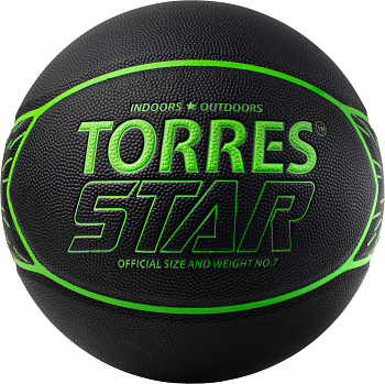 Мяч баскетбольный матчевый TORRES Star Green №7
