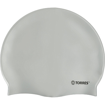 Шапочка для плавания TORRES No Wrinkle Silver, силикон