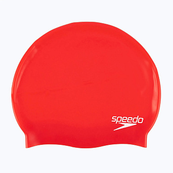 Шапочка для плавания SPEEDO Plain Flat Silicone Cap Red Junior, силикон