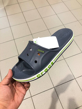 Шлепанцы Crocs Iconic Comfort Dark Gray / Lime
