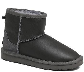 Угги UGG Classic Mini 5854 W Leather / Suede Dark Grey
